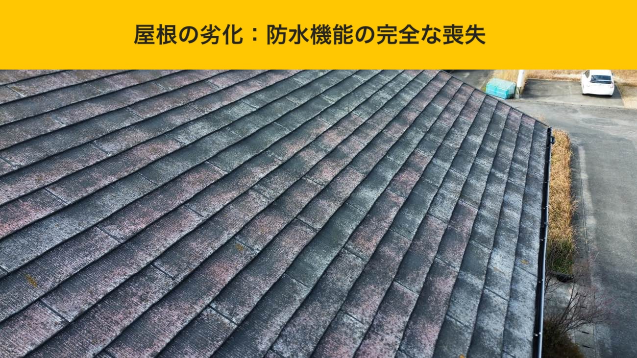 屋根の劣化：防水機能の完全な喪失