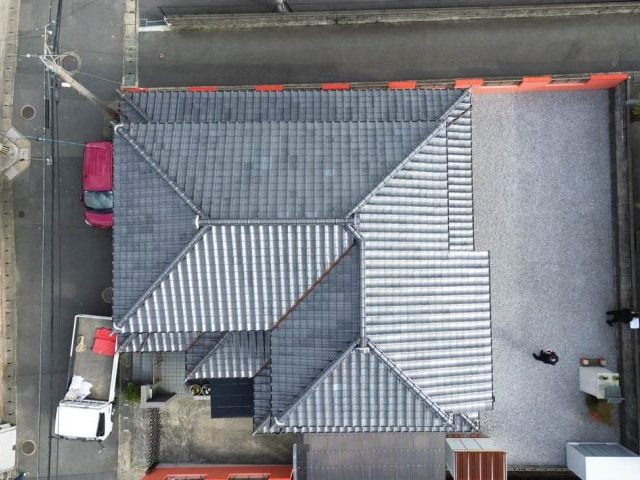 福岡市南区の屋根診断ドローン撮影