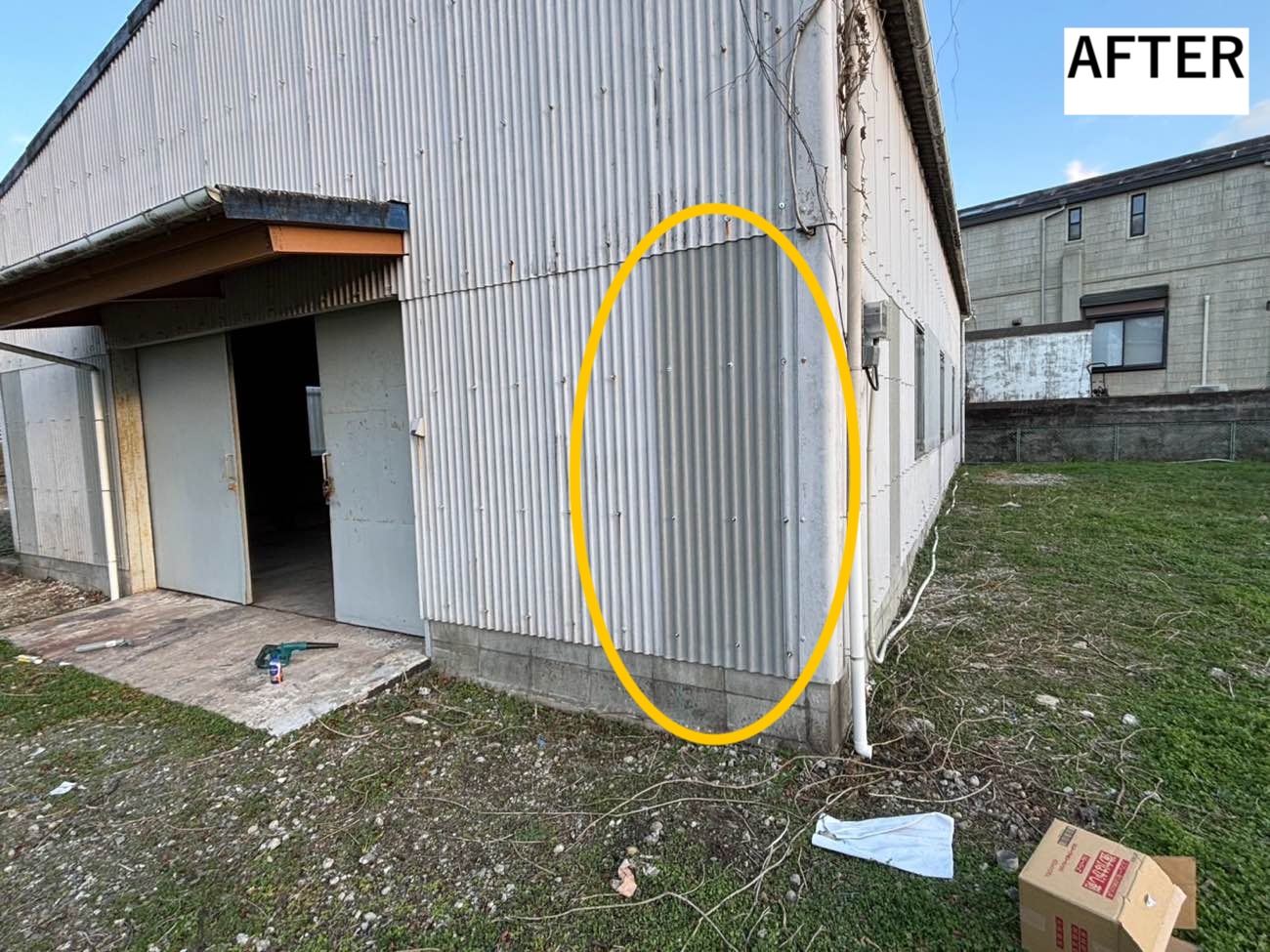 縦樋の補修と交換作業