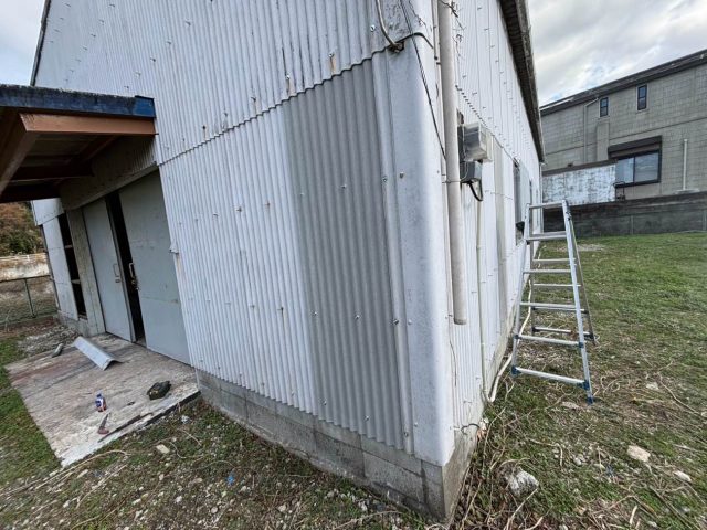 福岡市早良区で外壁小波スレートの交換