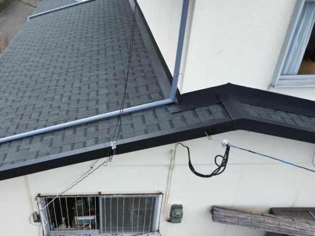 福岡市西区の板金工事が完了した屋根