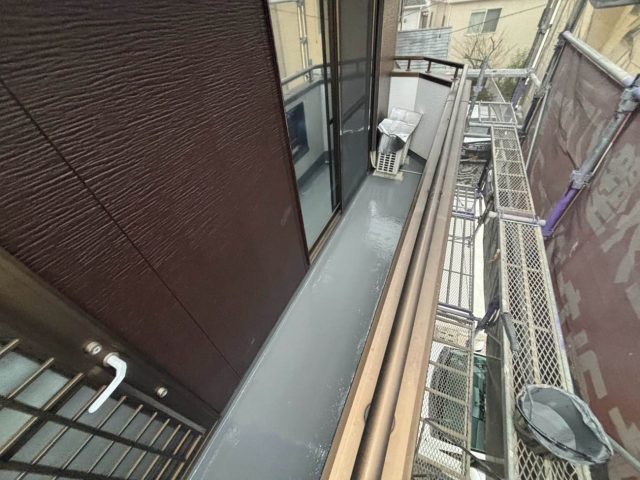 福岡市南区でベランダの防水施工完了