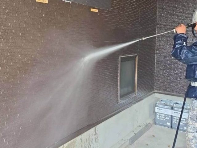 【福岡市南区】外壁塗装工事｜高圧洗浄・ケレン・コーキング補修による下地処理