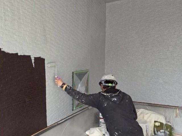 福岡市南区の外壁塗装下塗り