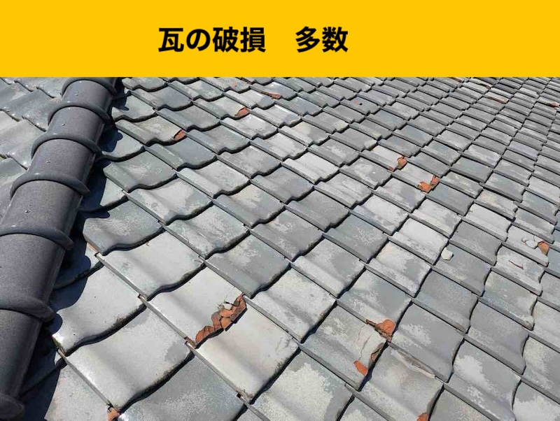【福岡市博多区の屋根工事】瓦屋根の応急処置、お客様の工事のきっかけと物件調査結果まで