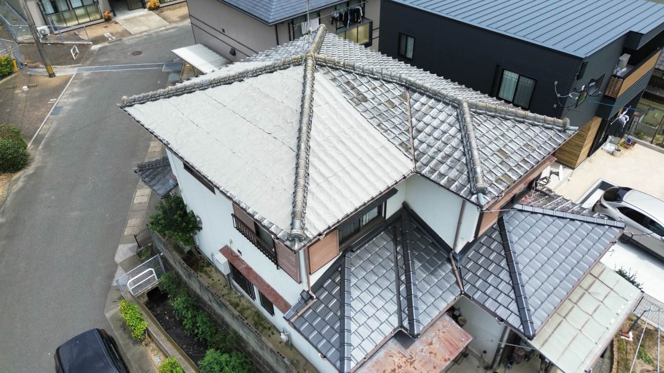 瓦屋根の雨漏り工事・福岡市