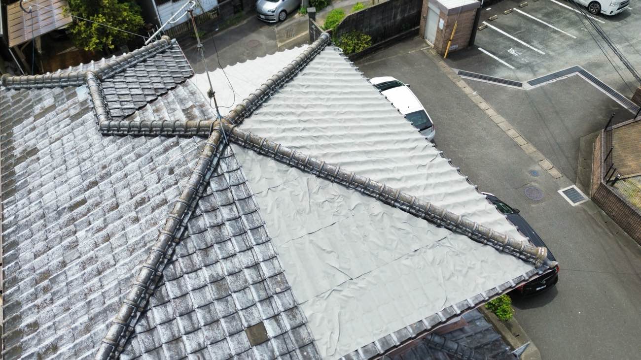 瓦屋根の雨漏り工事・福岡市