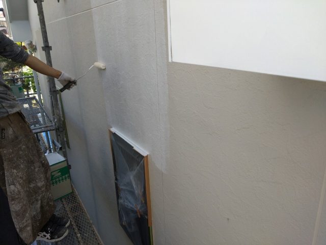糸島市で劣化した外壁の塗装作業