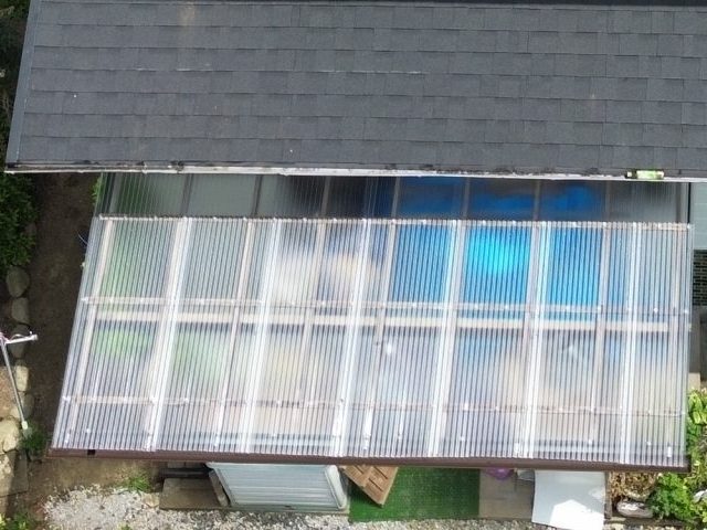 宇美町の波板交換工事が完了