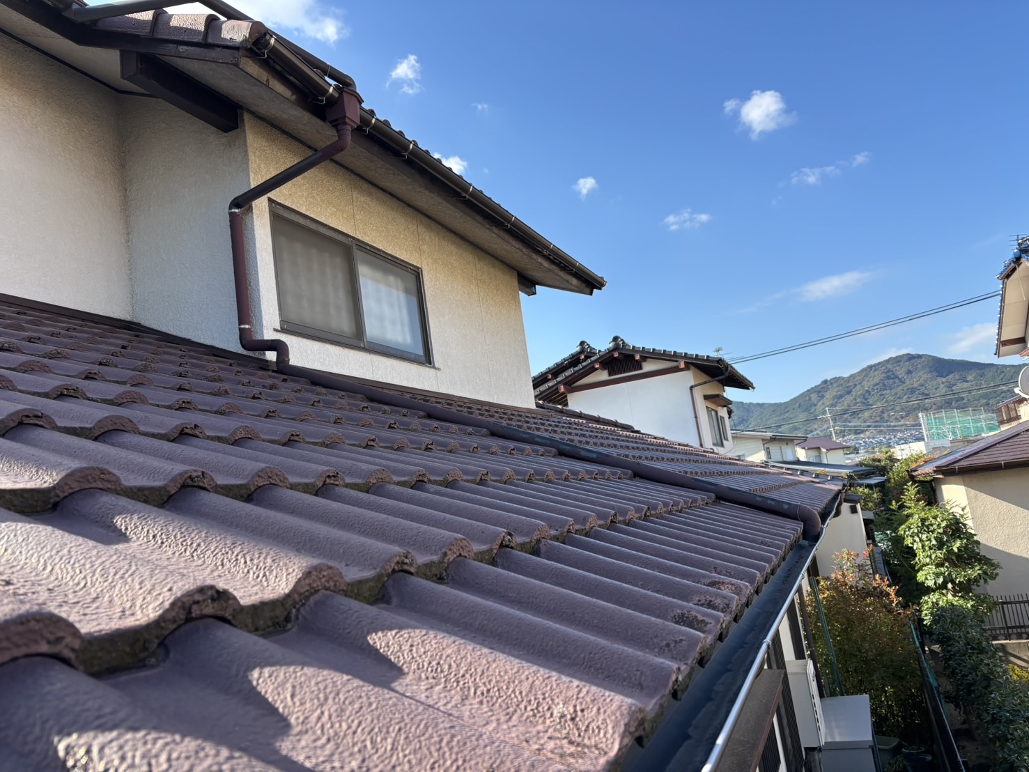 既存雨樋の撤去と清掃