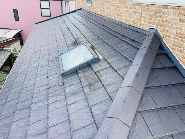 福岡市西区のセメント瓦の屋根の調査