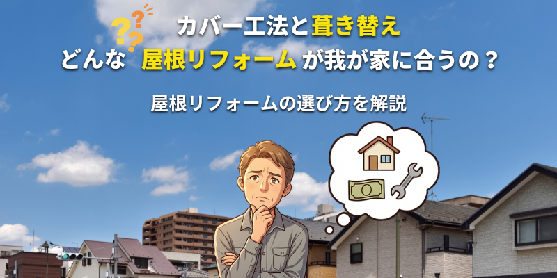 【福岡市】屋根カバー工法の施工事例｜どんな屋根リフォーム方法がいいか迷っている方へ