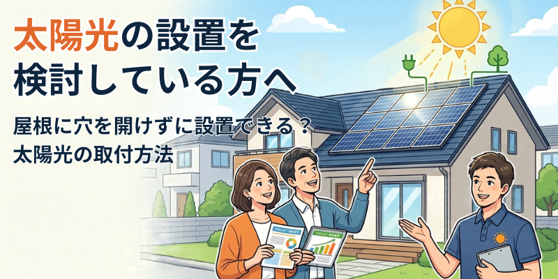 福岡市で太陽光を検討中の方へ｜屋根に穴を開けずに設置できる？取付方法を屋根専門店が解説