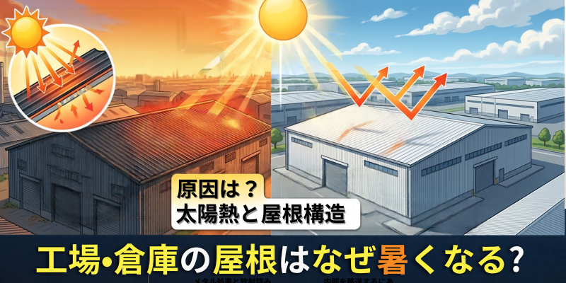 【福岡】工場・倉庫の屋根の暑さ対策5選！遮熱塗装・断熱材・カバー工法の違いと改修方法を解説