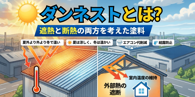 断熱塗料・ダンネスト・工場・倉庫屋根・街の屋根やさん福岡西店